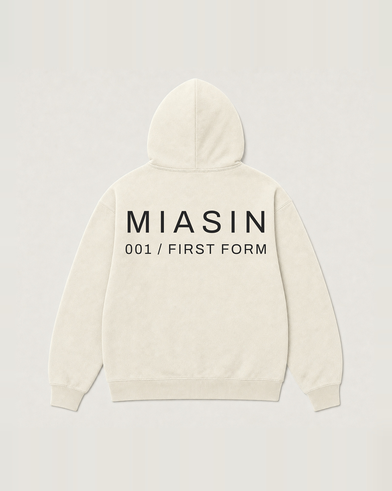 HOOD 01 — Heavyweight Hoodie — Bone, back
