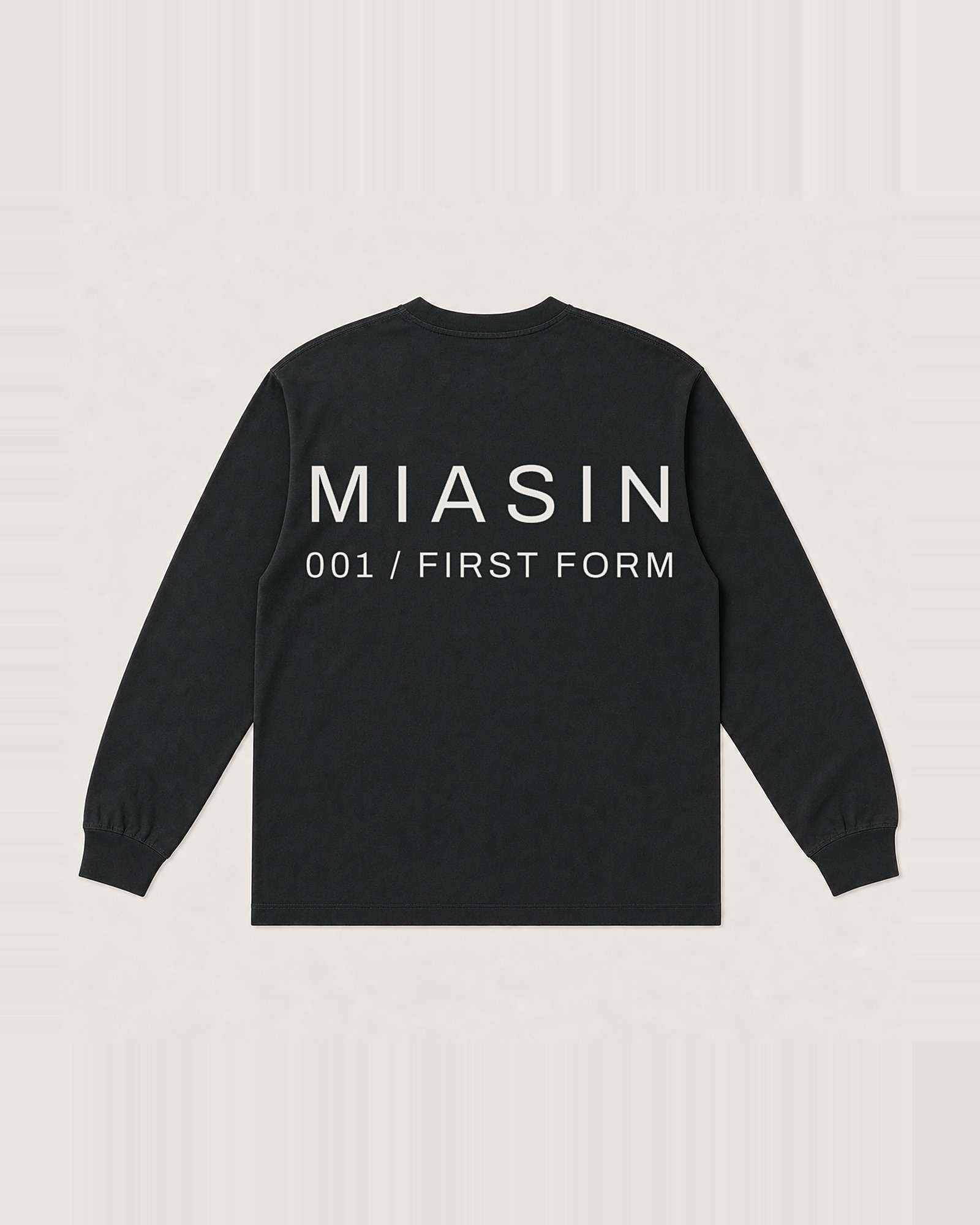 LS 001 — Long Sleeve — Black, back