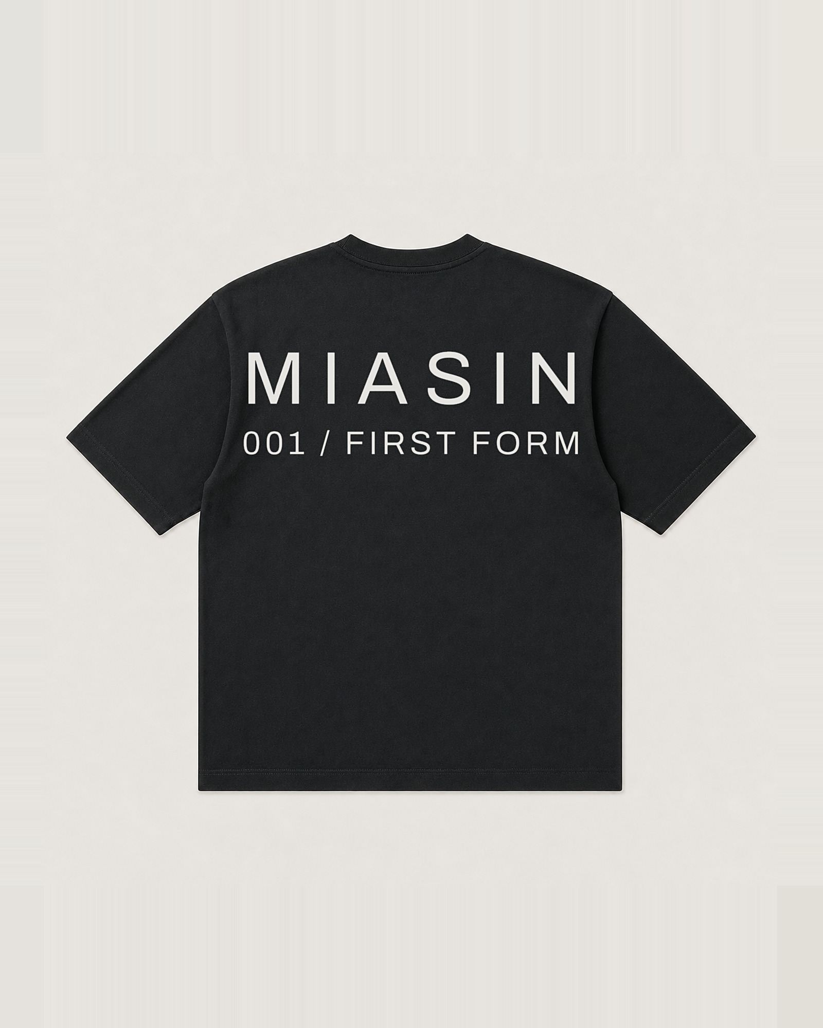 TEE 01 — Box Tee — Black, back