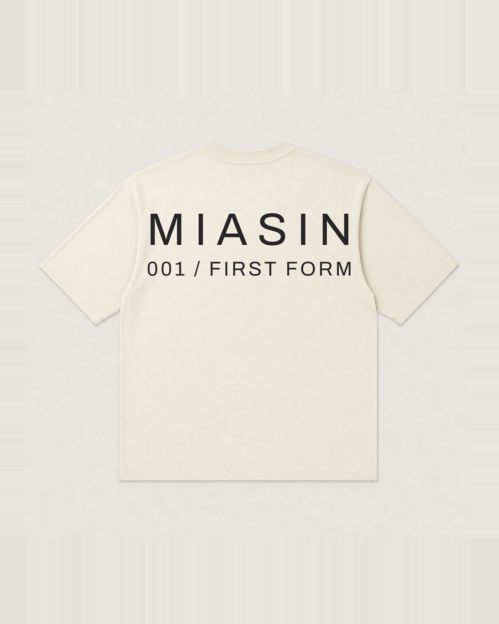 TEE 01 — Box Tee — Bone, back
